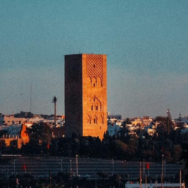 Visiting the Hassan Tower in Rabat with active eSIM